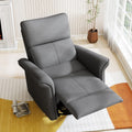 Velvet Grey Swivel Rocker Recliner Chair V884168