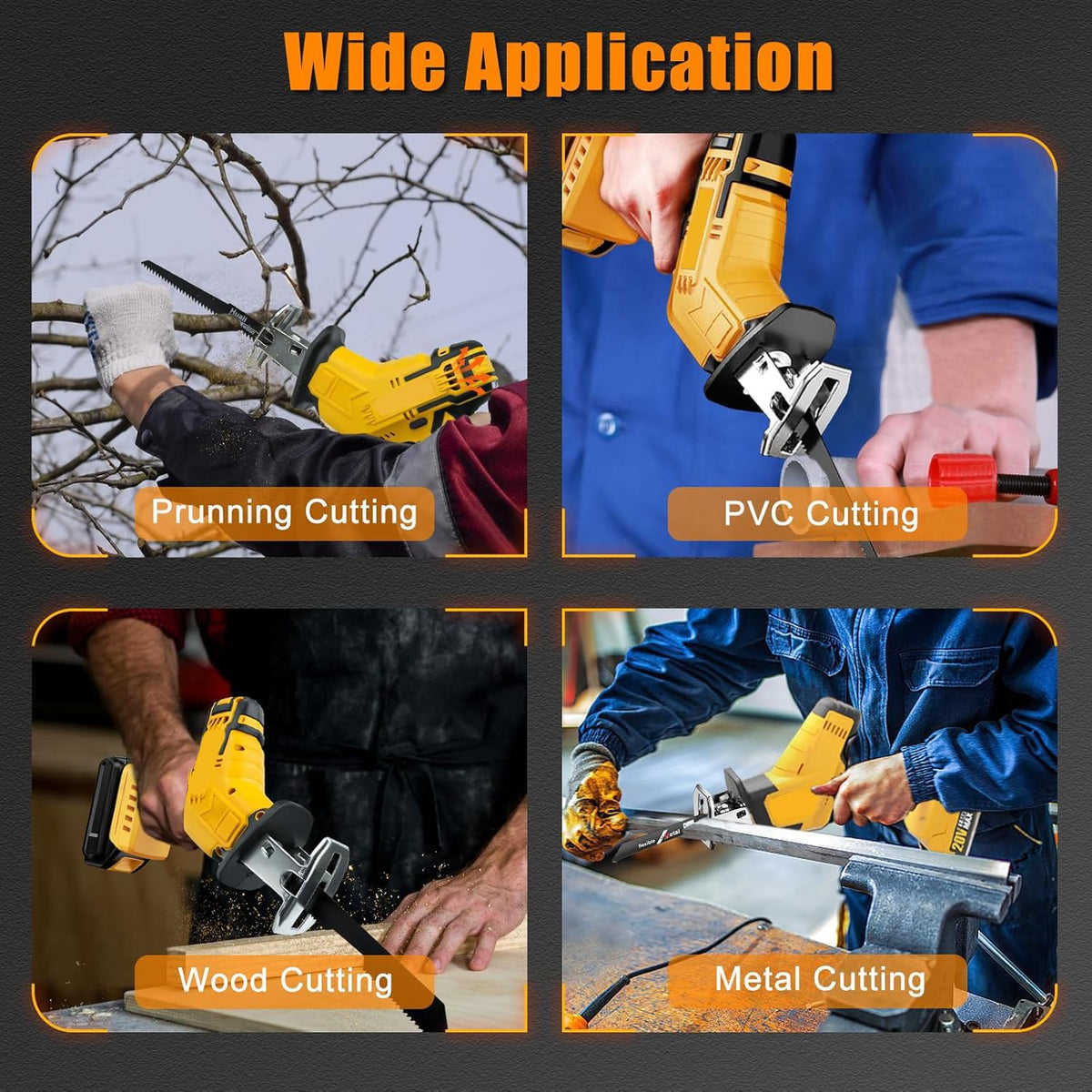 Cordless Reciprocating Saw with 4 Saw Blades P63431