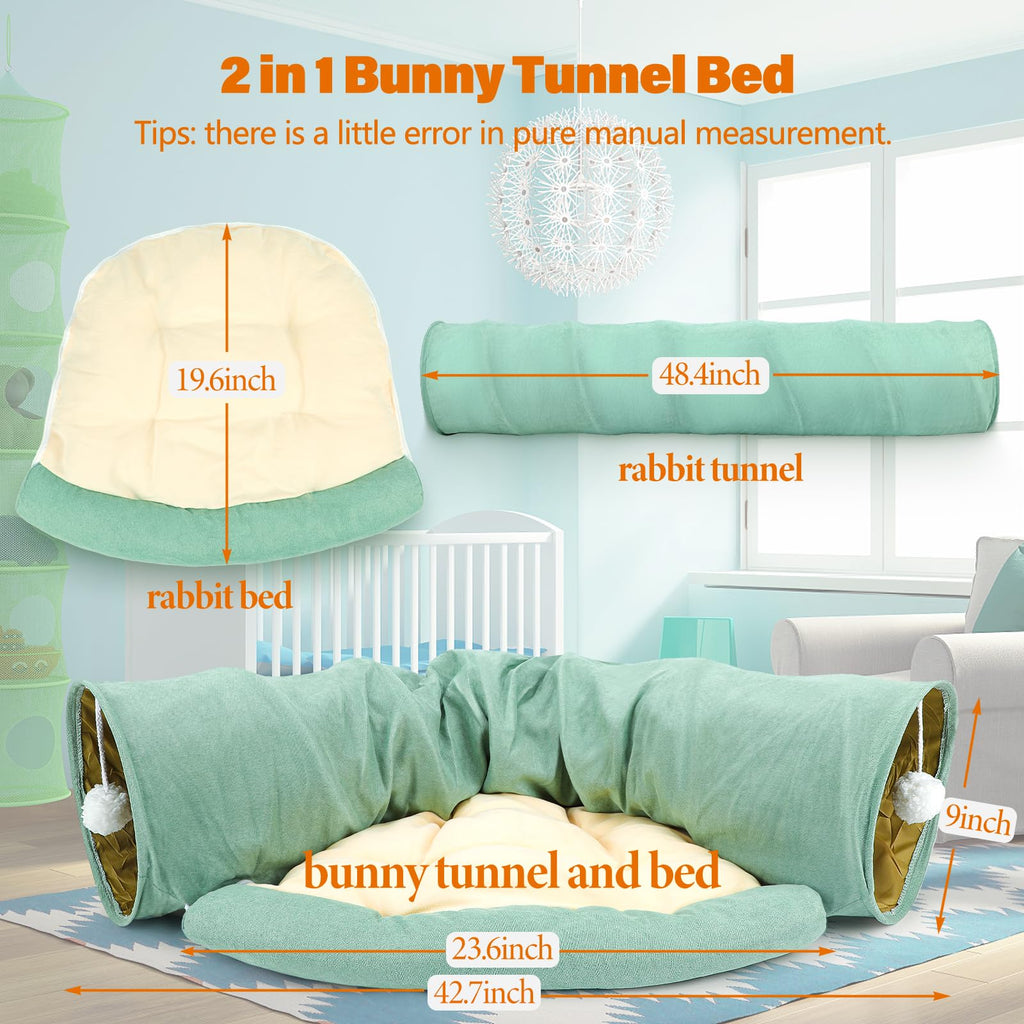 Collapsible Bunny Tunnel Bed with Mat P5437