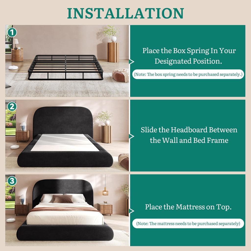 Queen Size Bed Frame with Headboard G348