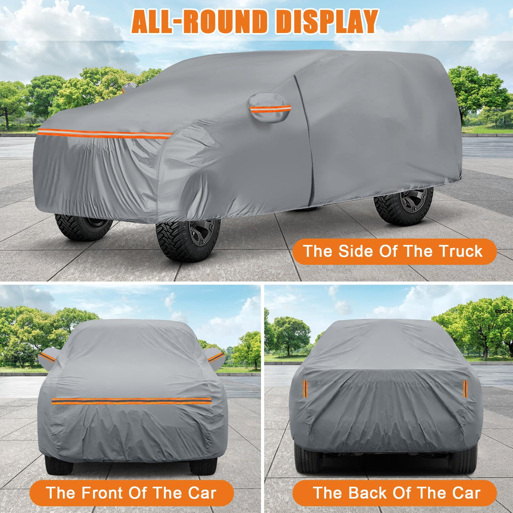 Waterproof Truck Cover for CrewCab 5.5/5.7/5.8 ft with Camper Shell Topper O255