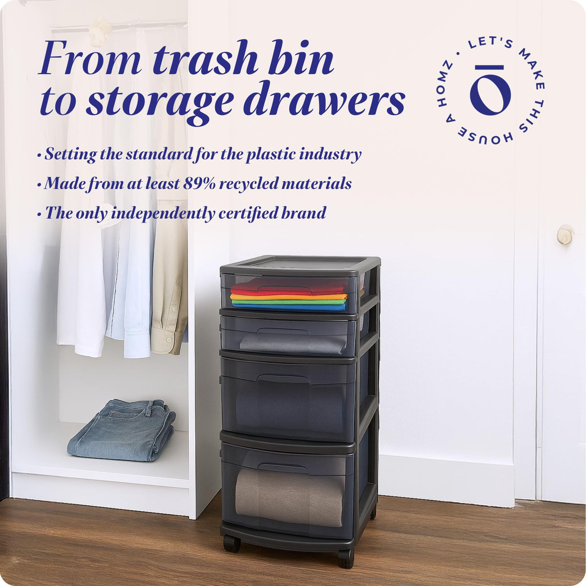 4-Tier Storage Cart with Removable Wheels U352213