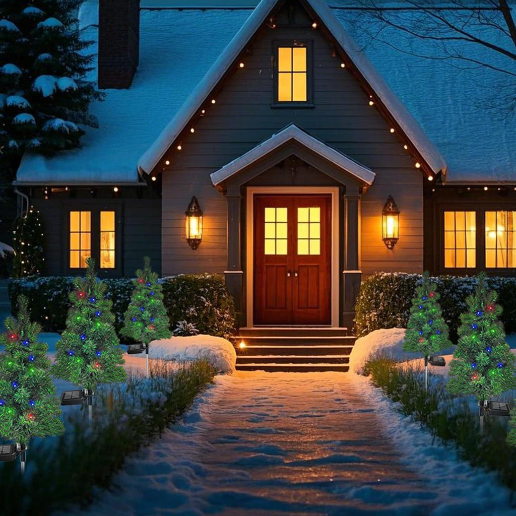 Solar Christmas Tree Garden Stake Lights Outdoor Waterproof V2528