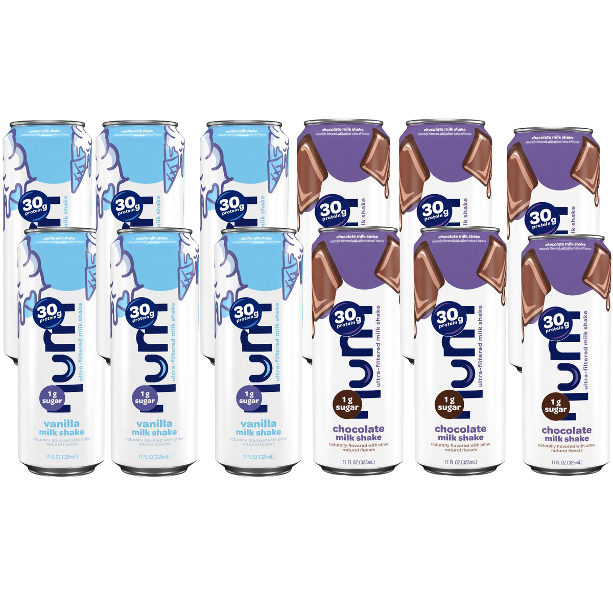 Filtered Protein Milk Shake Variety Pack, 12 Cans B127