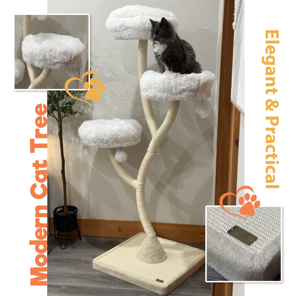 70" Tall Cat Tree with Scratching Posts and Board Q650