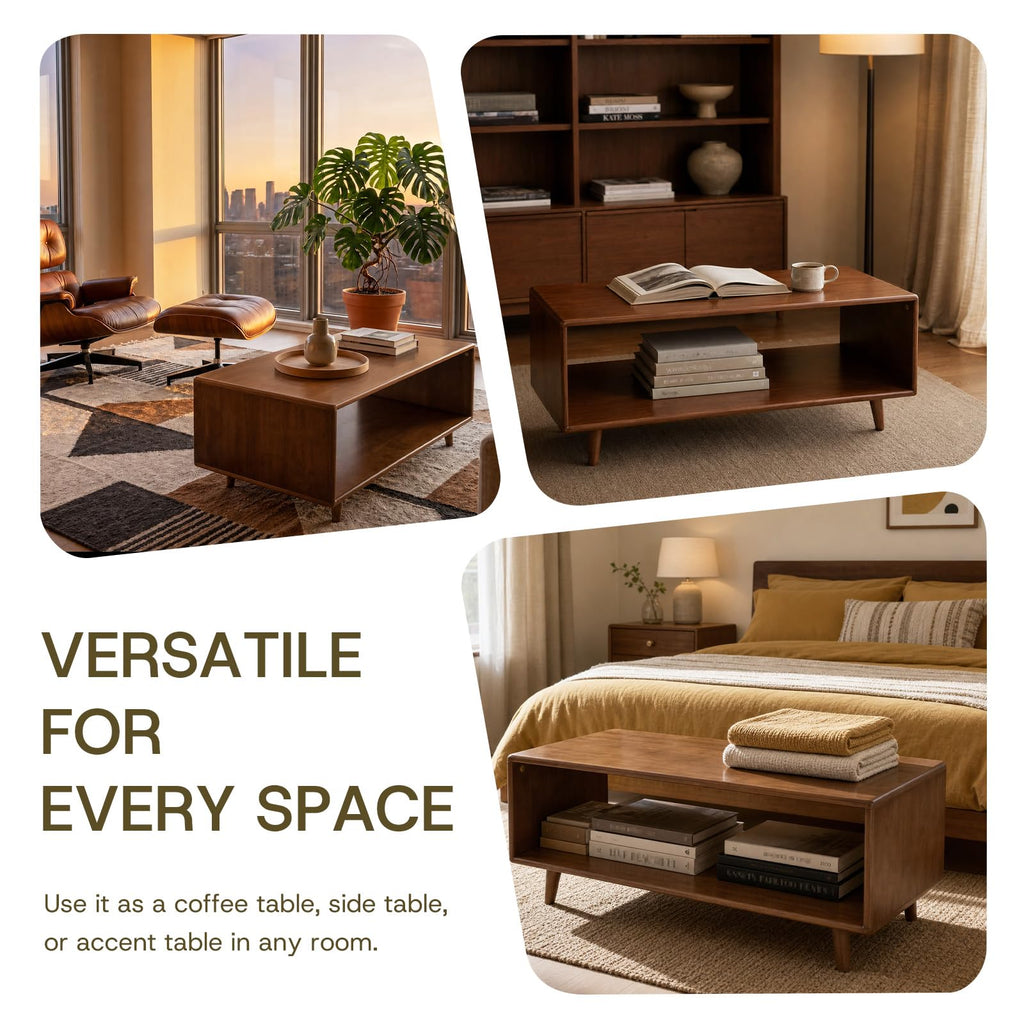 39" Rectangular Solid Wood Coffee Table P144