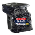 95-96 Gallon Heavy Duty Black Garbage Bags 50 Count T642