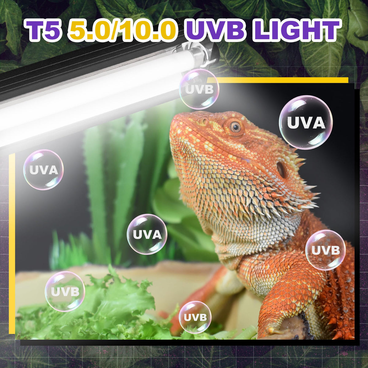 8W 5.0 UVB Reptile Light Fixture C643