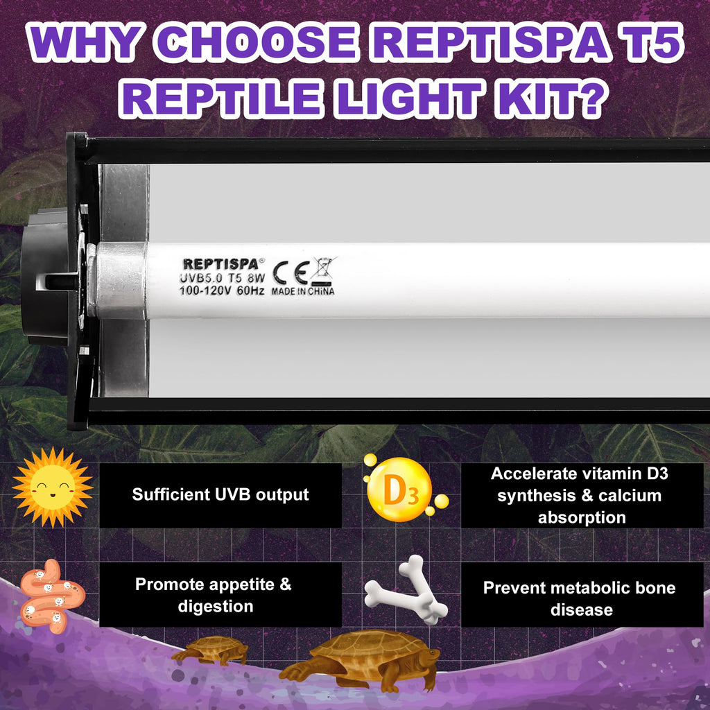 8W 5.0 UVB Reptile Light Fixture C643