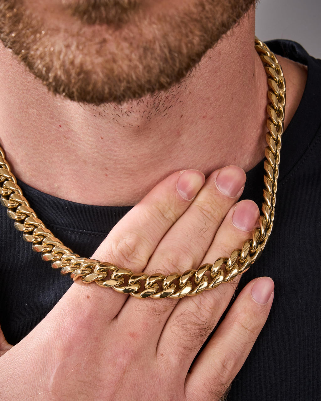 14k Gold Plated Cuban Link Chain Necklace G62395