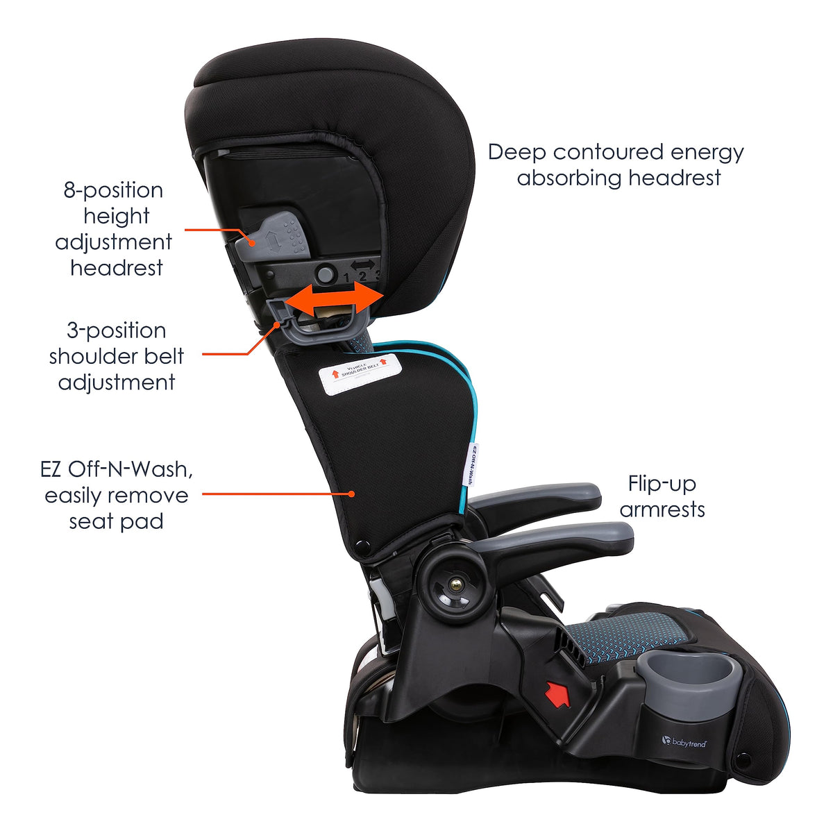 2-in-1 Folding Belt-Positioning Booster Seat D752