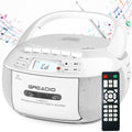 CD Player Boombox Cassette Player Combo with Bluetooth, AM/FM Radio X515
