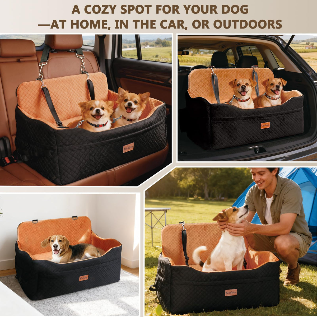 Large Dog Car Seat with 4 in Cushion M81570