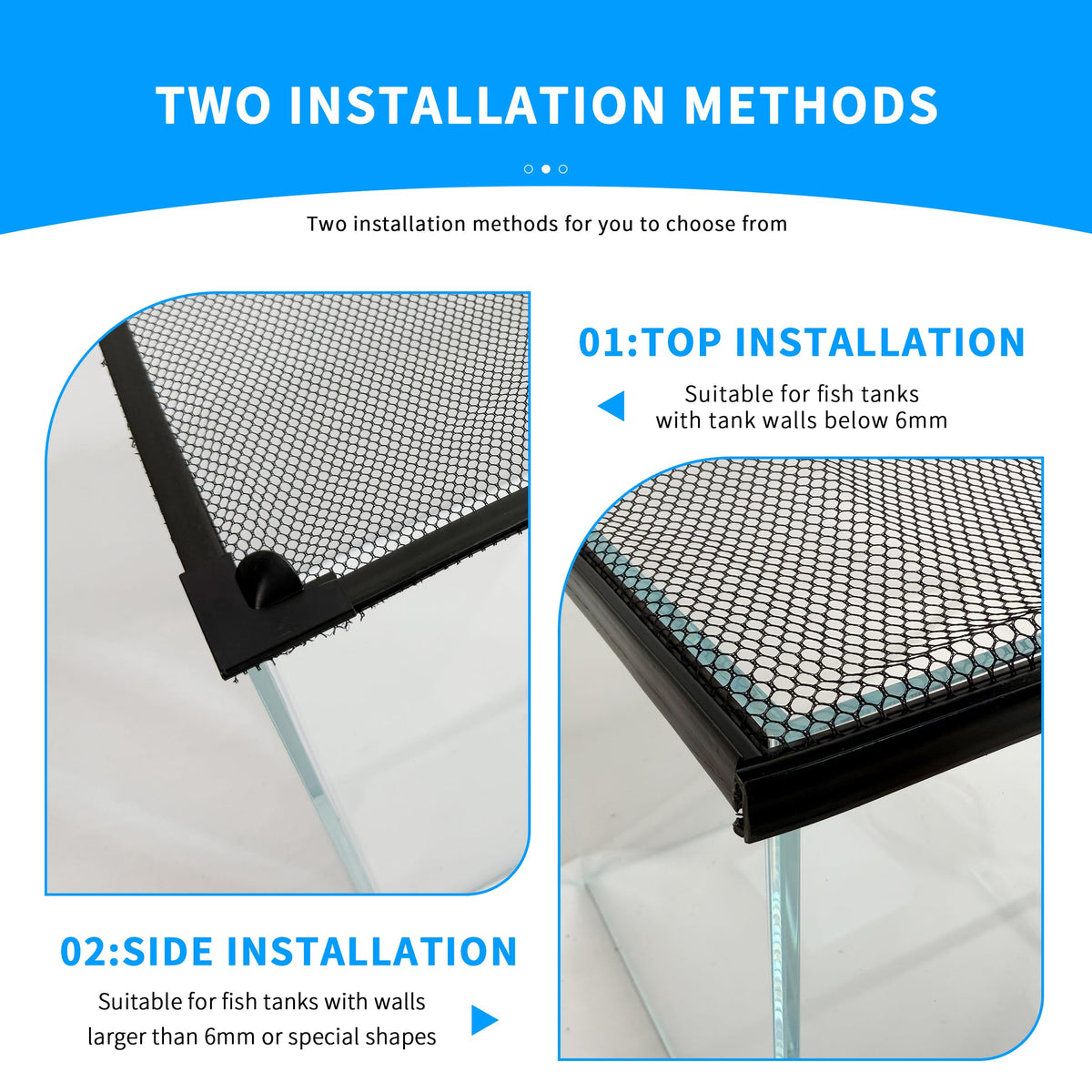 Magnetic Aquarium Lid Anti-Jumping Mesh Fish Tank Cover K2837