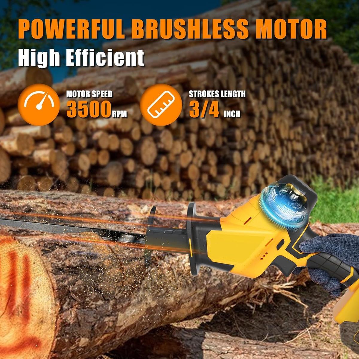 Cordless Reciprocating Saw with 4 Saw Blades P63431