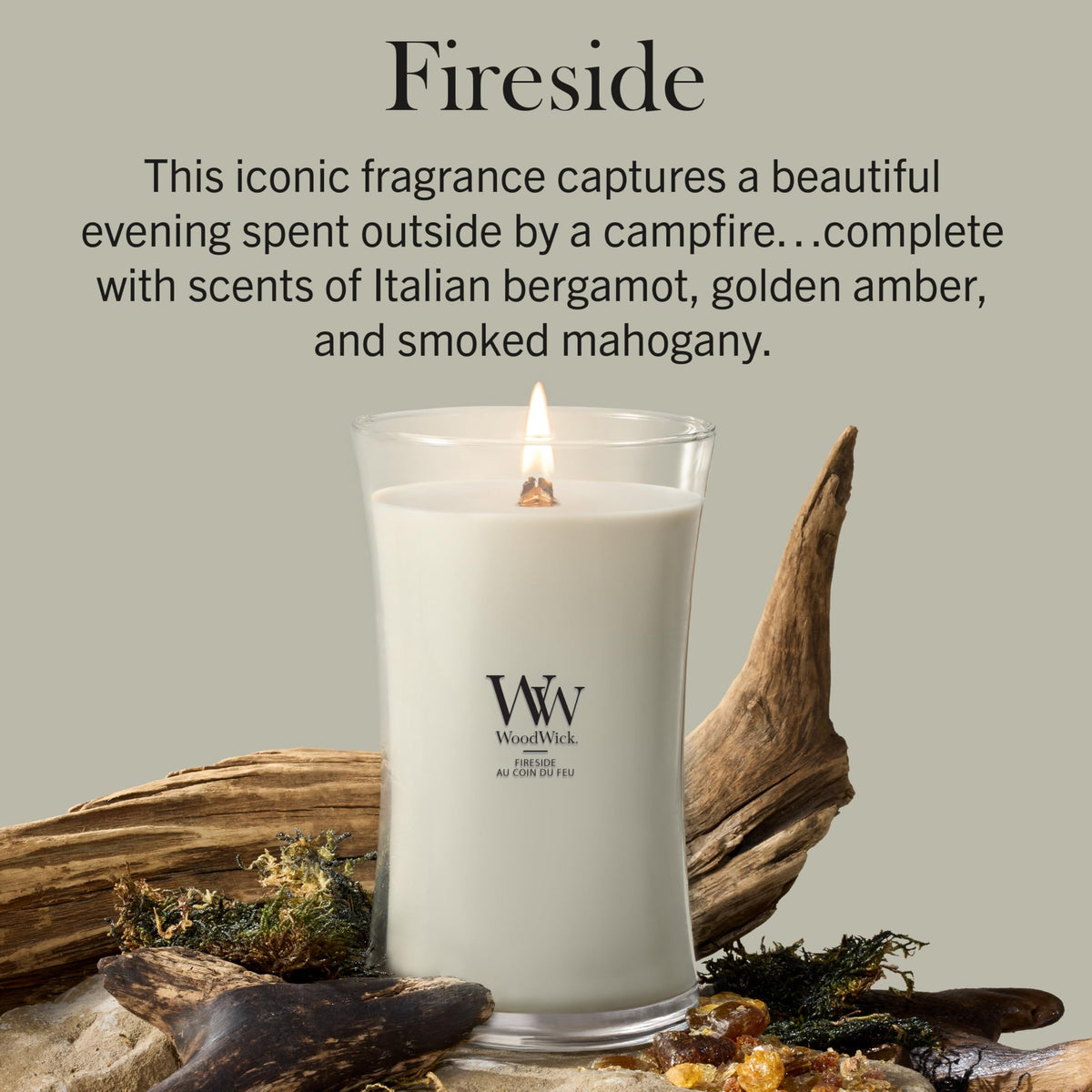 Large Scented Candle with Crackling Wick J9202
