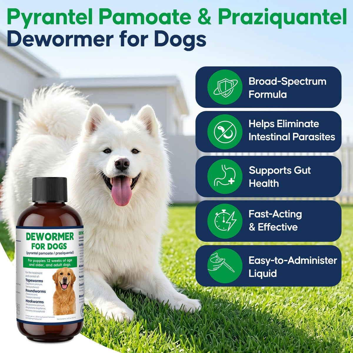 Dog Wormer Oral Liquid Treatment 100ml U107