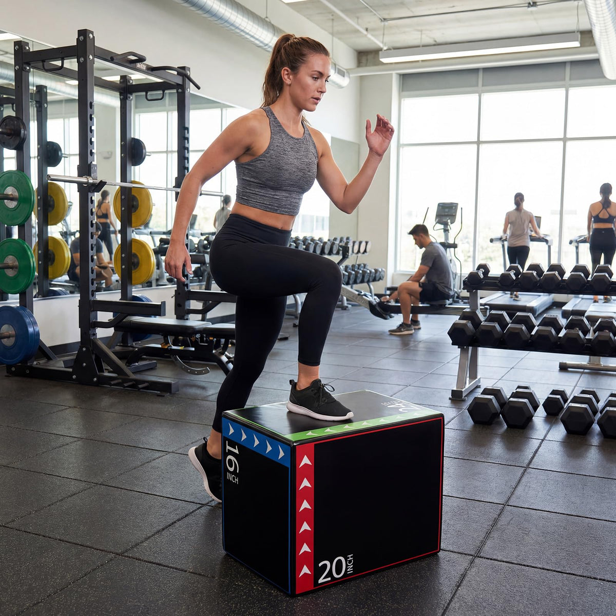 3 in 1 Plyometric Jump Box 16/20/24 Inch Soft Foam L260506
