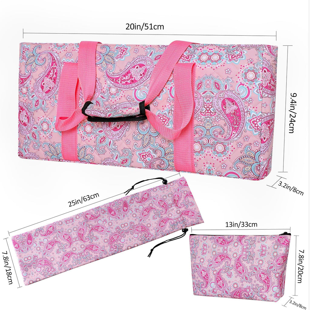 American Mahjong Game Set, 166 Pink Tiles, 4 All-in-One Color Rack/Pushers & Drawstring Bag W3149