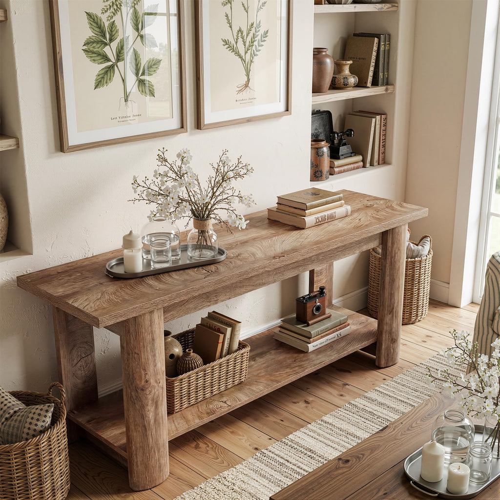 65 Inch Rustic Brown TV Stand W96273