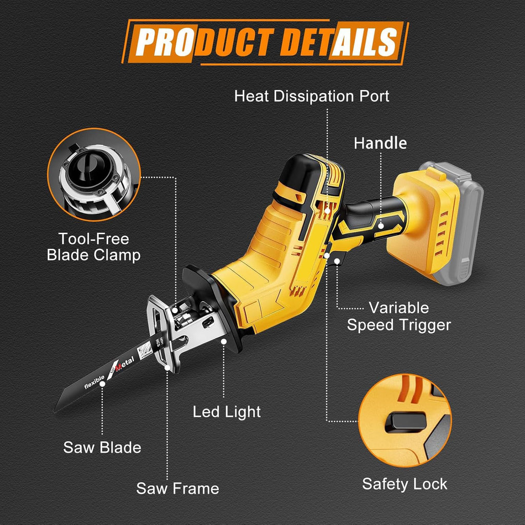 Cordless Reciprocating Saw with 4 Saw Blades P63431