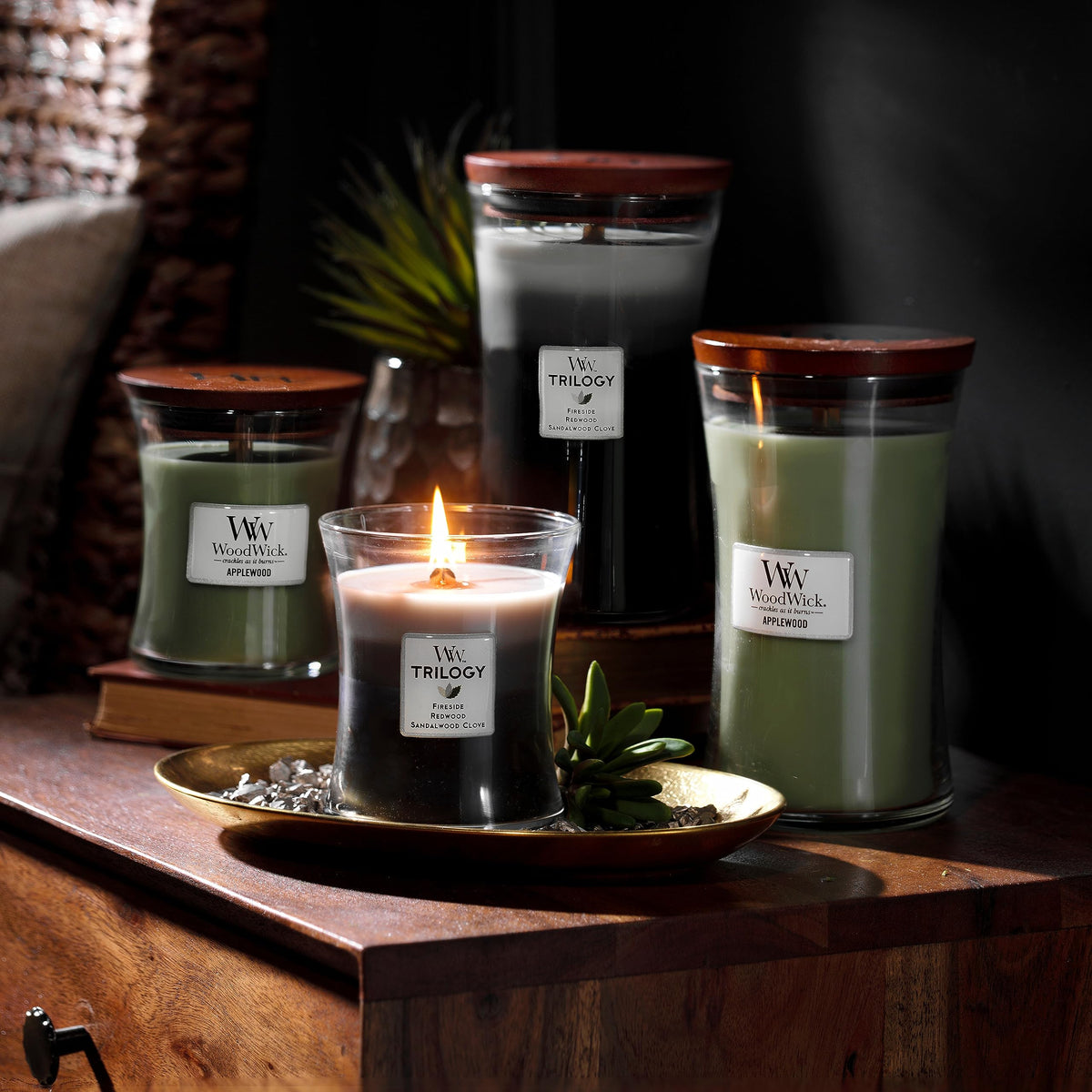 Scented Trilogy Candle with Crackling Wick K1449