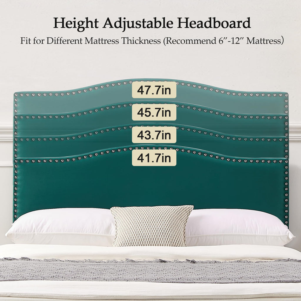 Full Platform Bed Frame with Adjustable Upholstered Headboard N10578