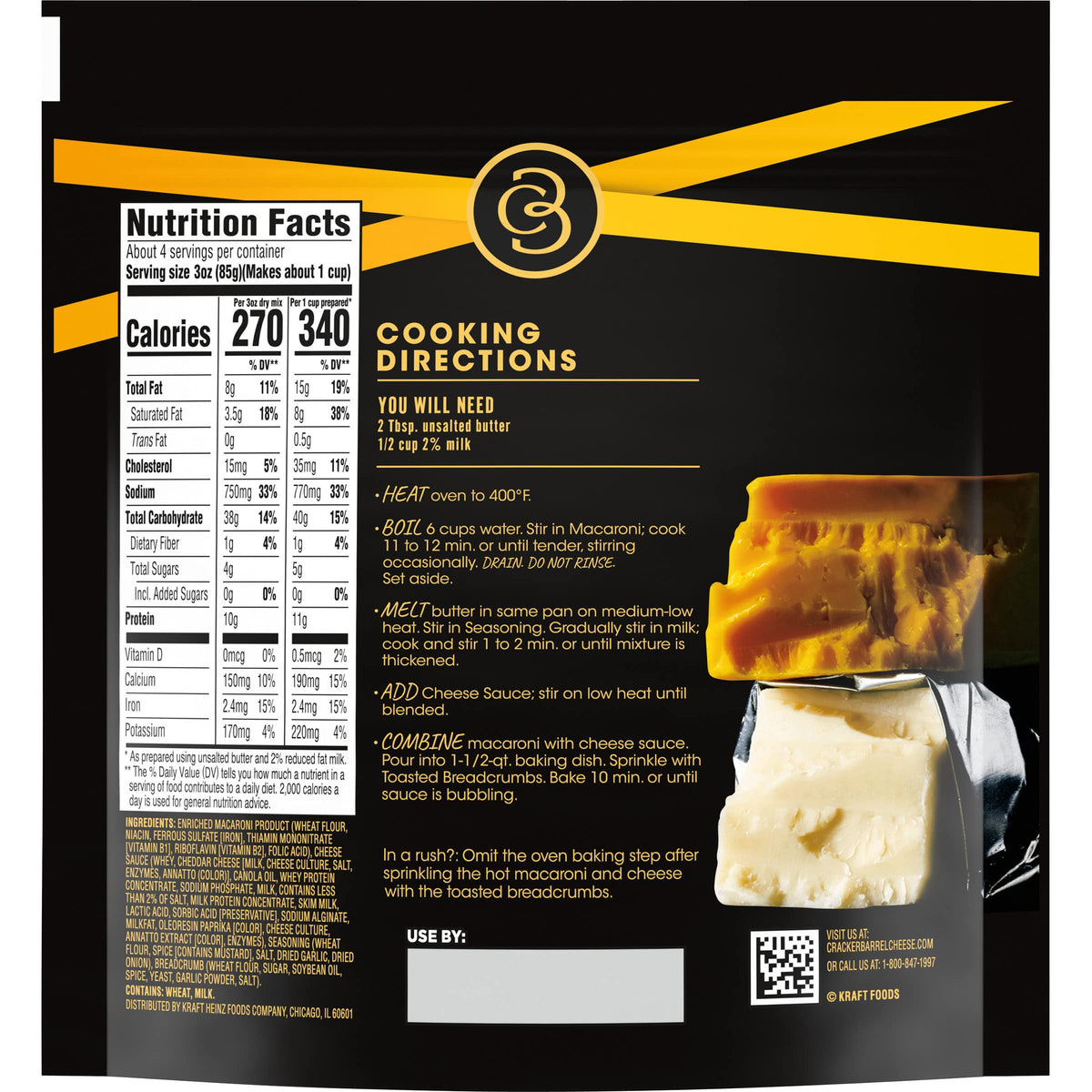 Oven Baked Mac and Cheese, Sharp Cheddar, 12.3 oz O898