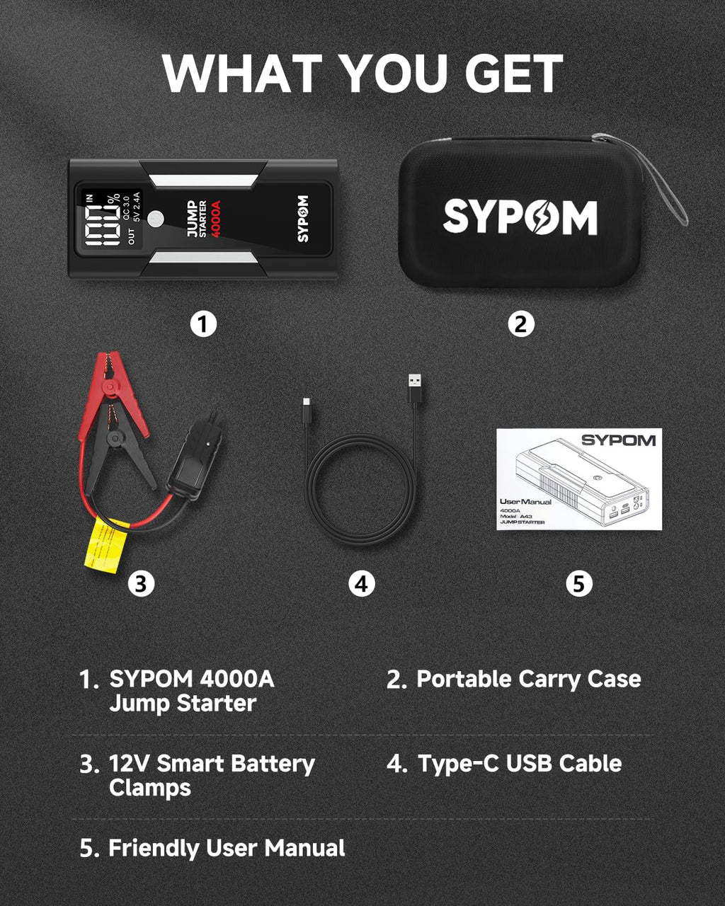12V Portable Car Jump Starter Power Pack U5675