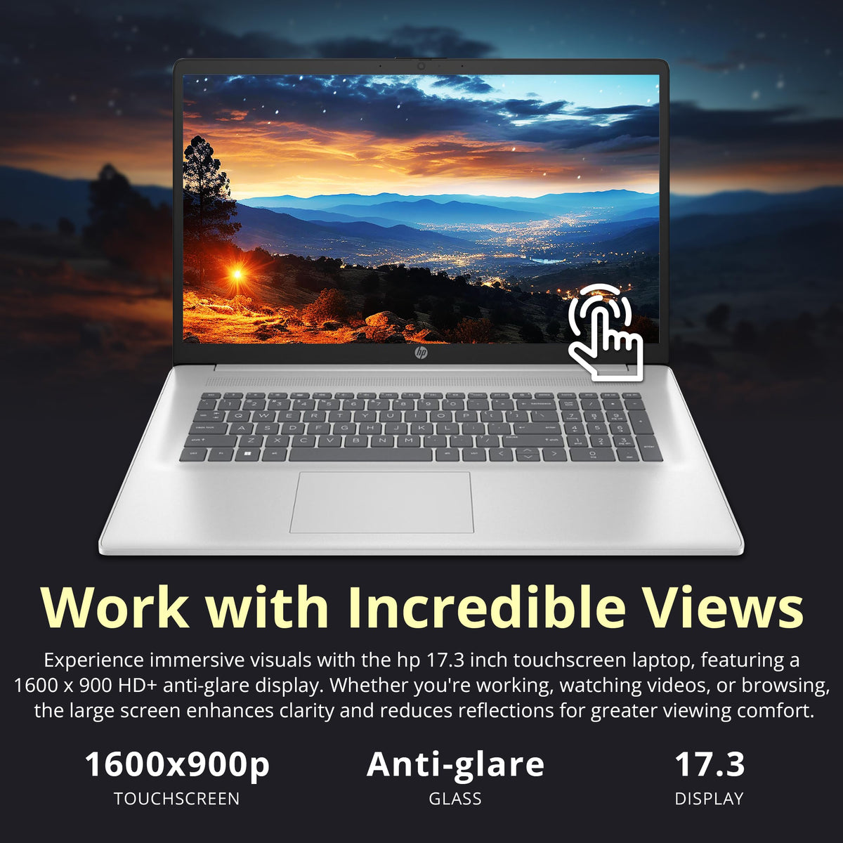 17.3" HD+ Touchscreen Laptop, AMD Ryzen 5, 16GB RAM, 1.5TB Storage, Silver N4822