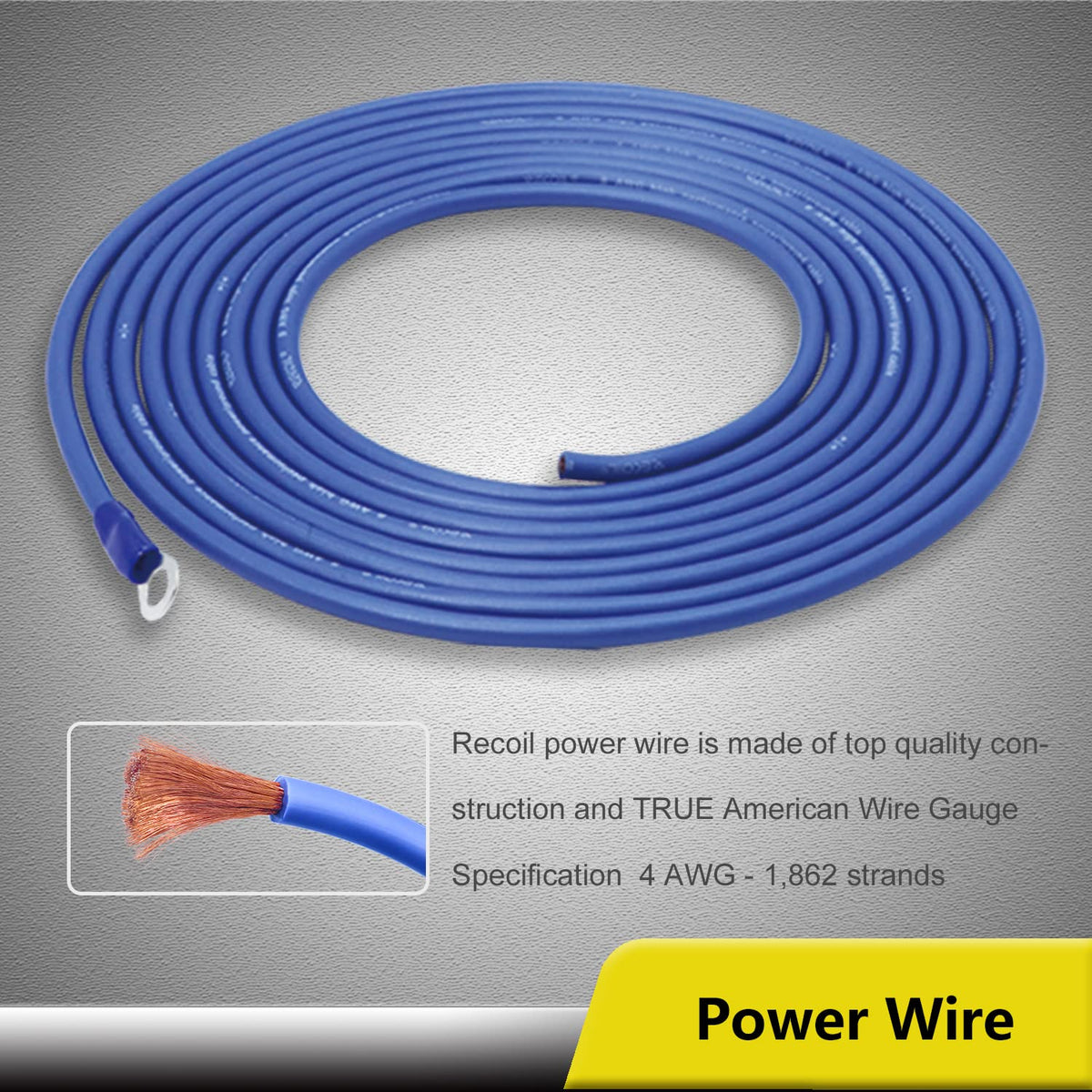 4 Gauge CCA Amplifier Wiring Kit with OFC RCA Cable H159489
