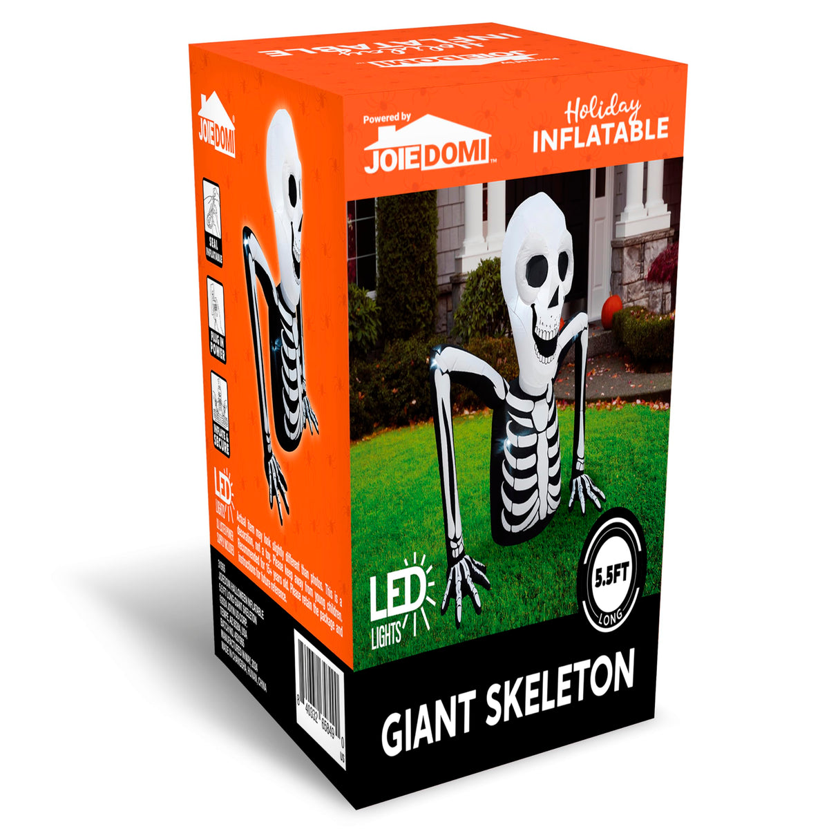 5.5 FT Long Inflatable Skeleton Outdoor Decoration with LEDs S734