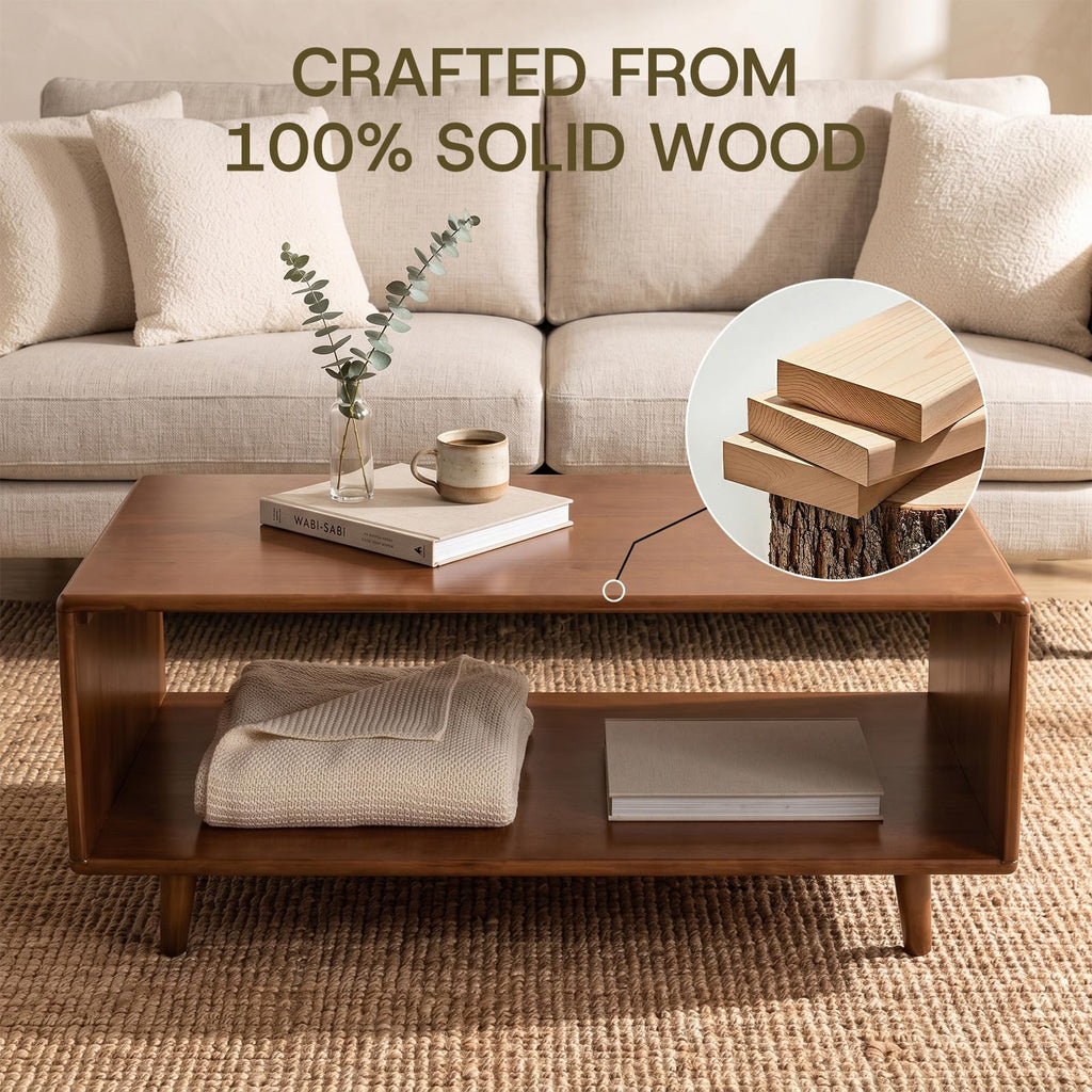 39" Rectangular Solid Wood Coffee Table P144