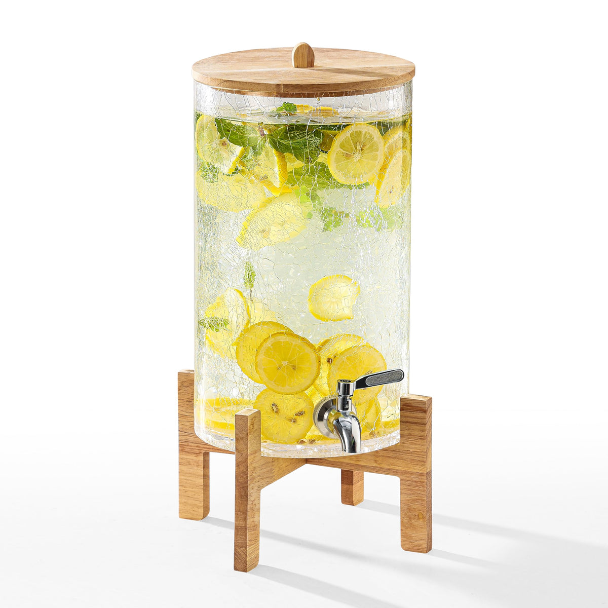 2 Gallon Glass Drink Dispenser with Stand F7002