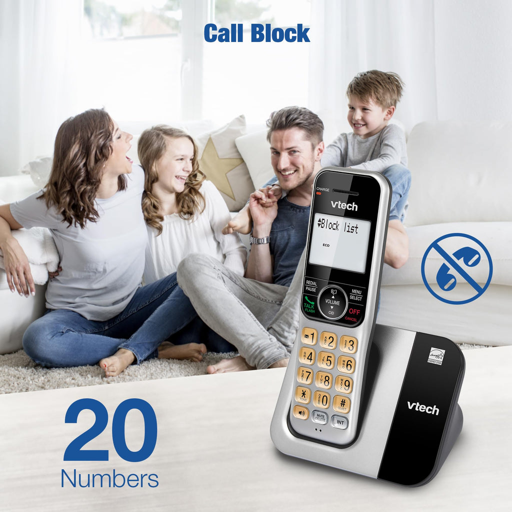 2-Handset Cordless Phone System with Call Block Y43264