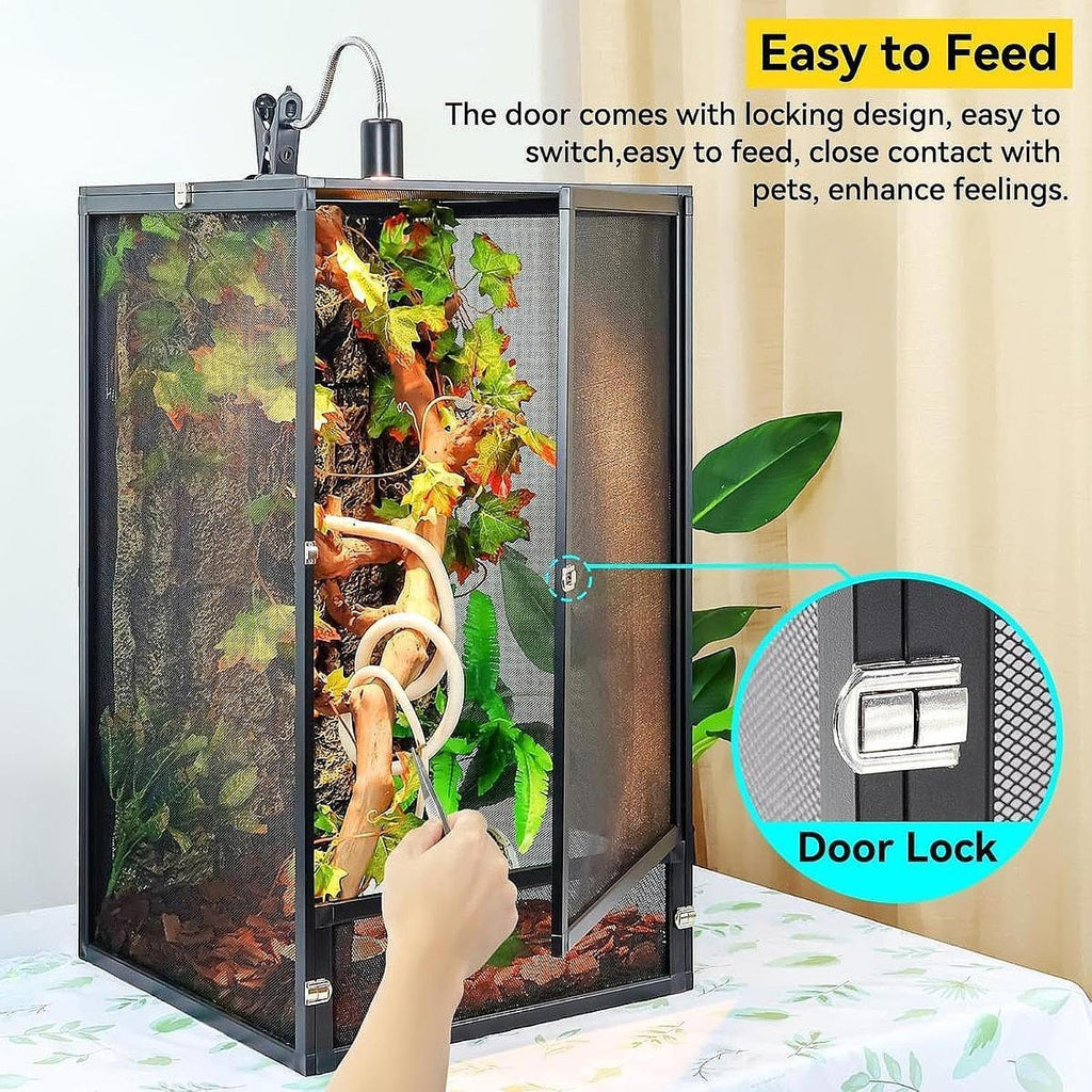 Aluminum Reptile Terrarium with Screen 45x45x80cm H540453