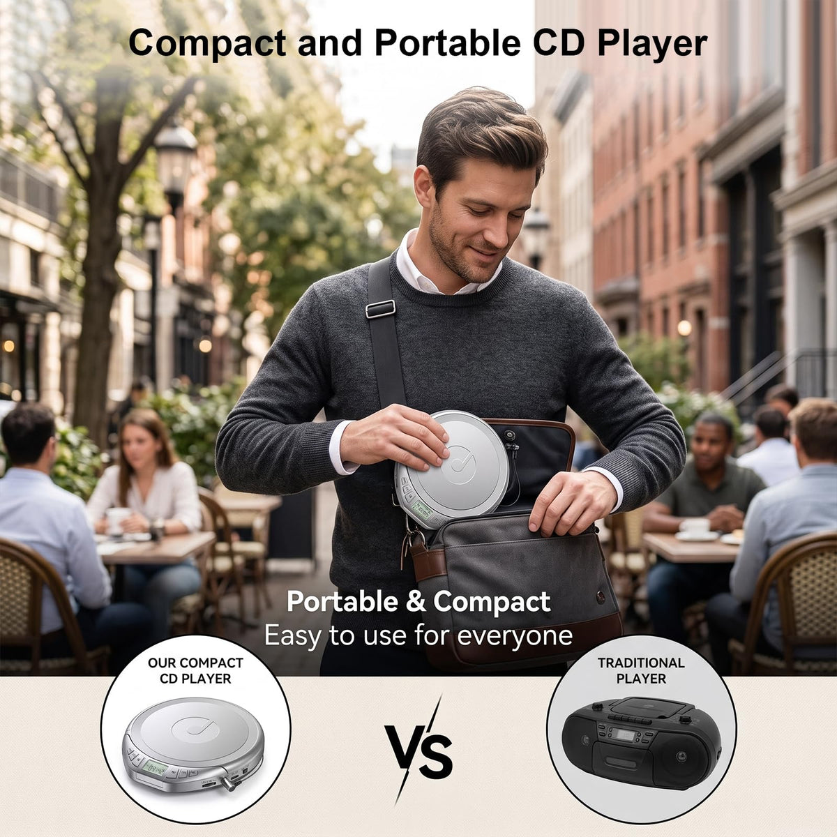 Portable CD Player with Earphones Z522
