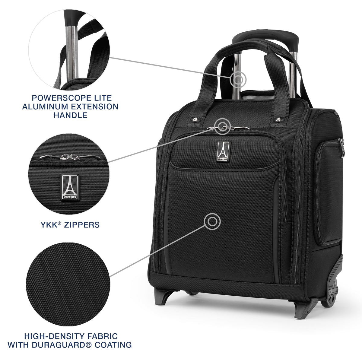 Softside Carry-On Underseat Bag, Black, 17-Inch Y12058