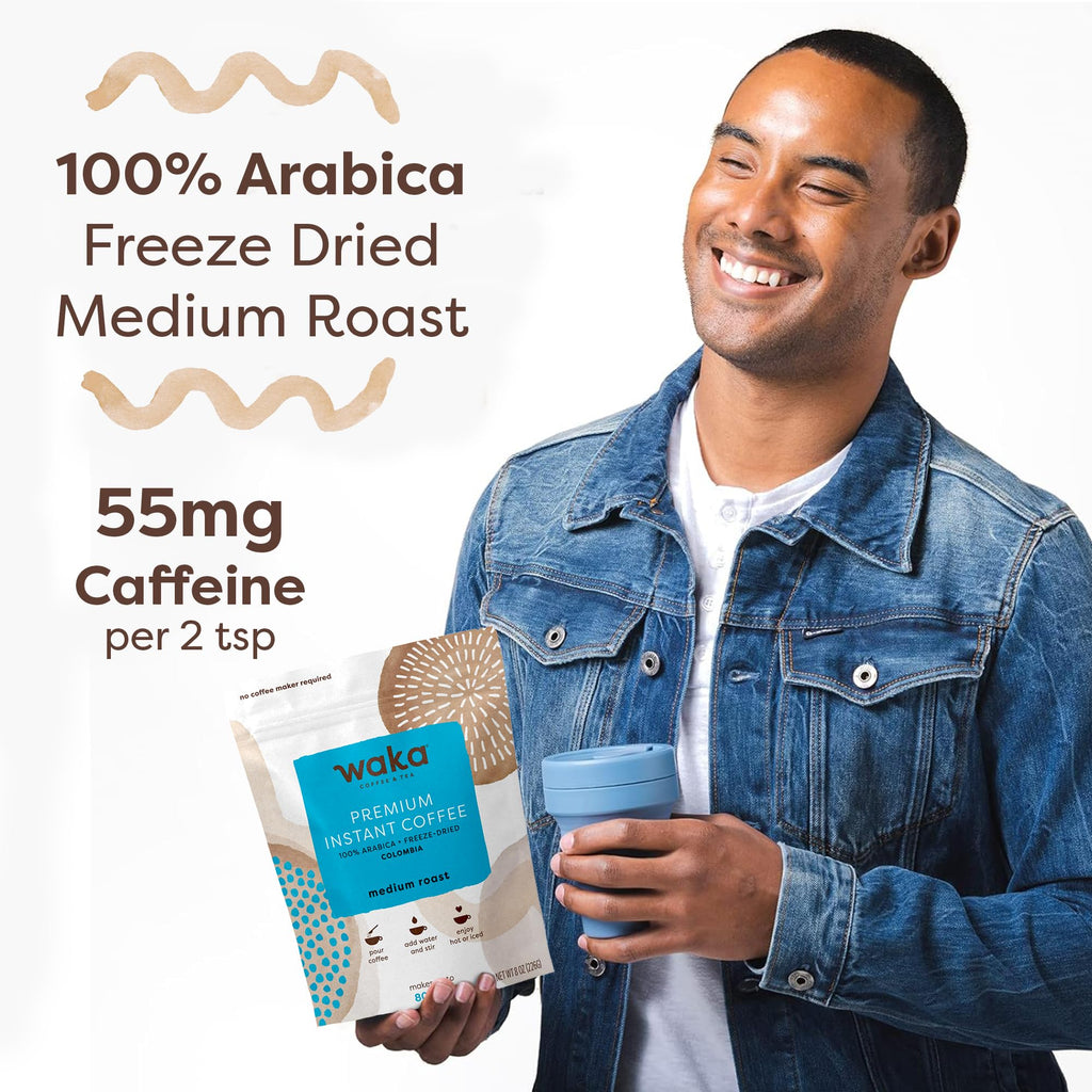 Instant Coffee, Colombian Medium Roast, 80 Cups, 8 oz Bag E7051