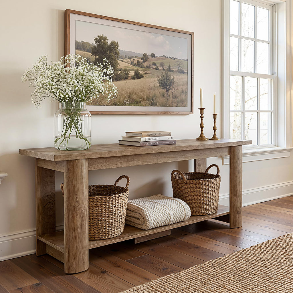 65 Inch Rustic Brown TV Stand W96273