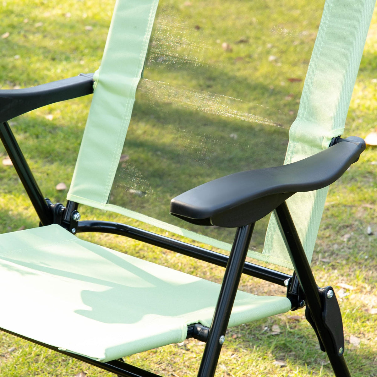 Folding Patio Dining Chairs Set of 2 Green E299055