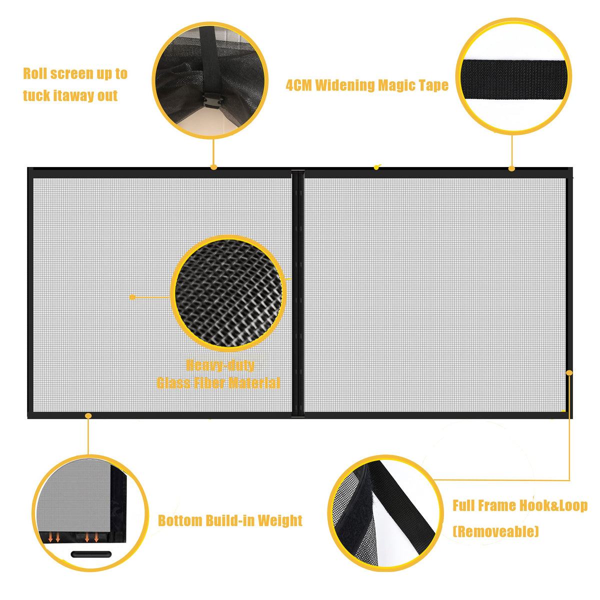 9x7FT Fiberglass Magnetic Garage Door Screen I290