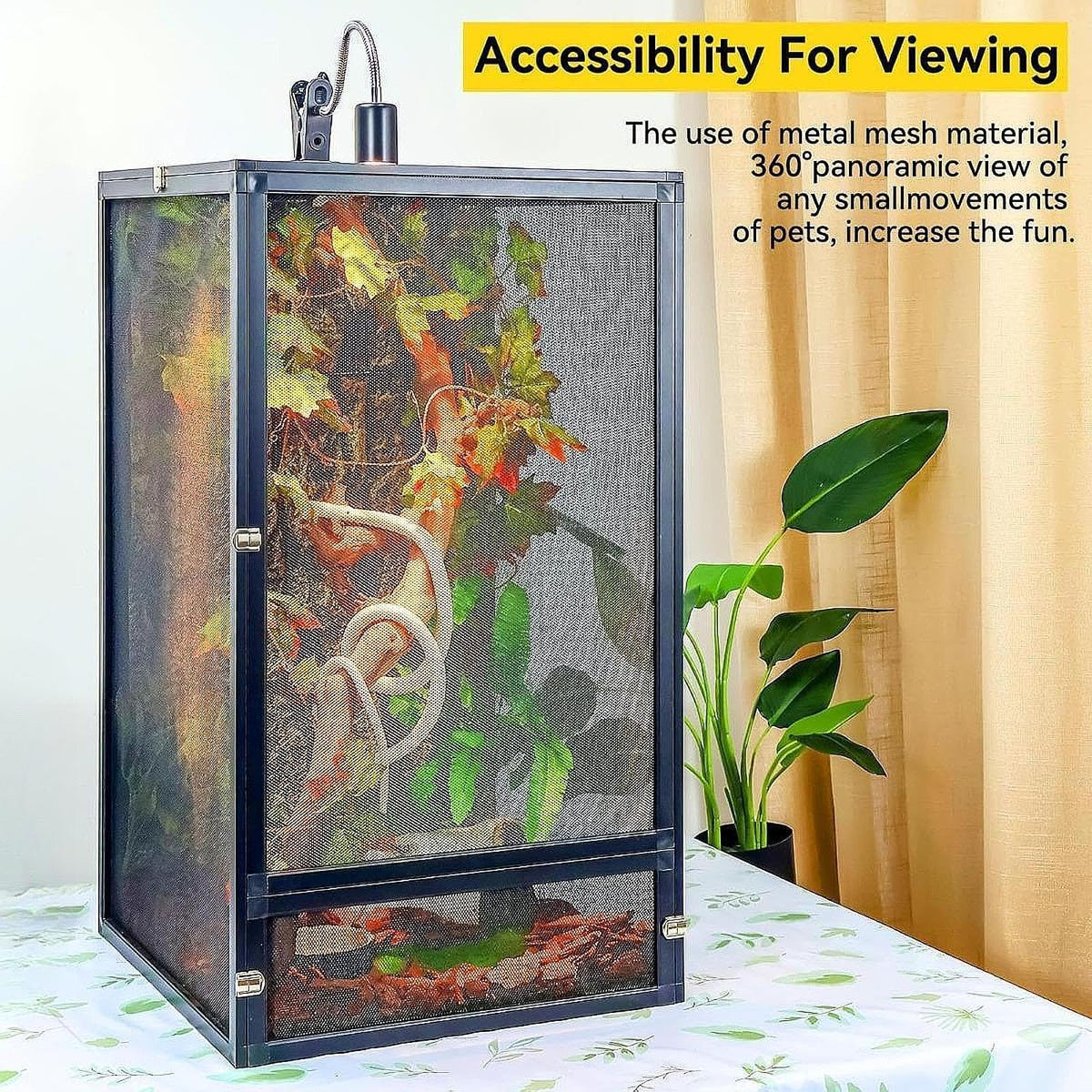 Aluminum Reptile Terrarium with Screen 45x45x80cm H540453