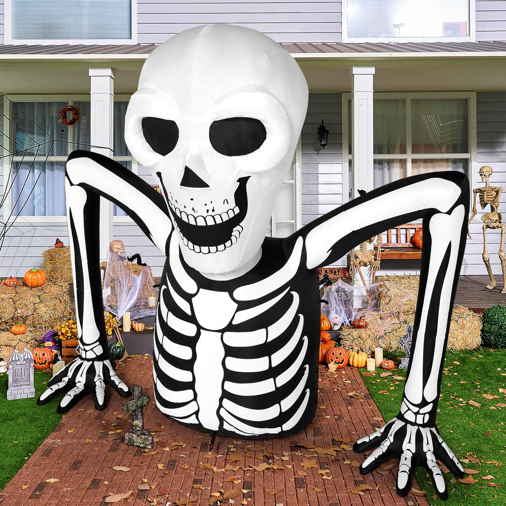 5.5 FT Long Inflatable Skeleton Outdoor Decoration with LEDs S734