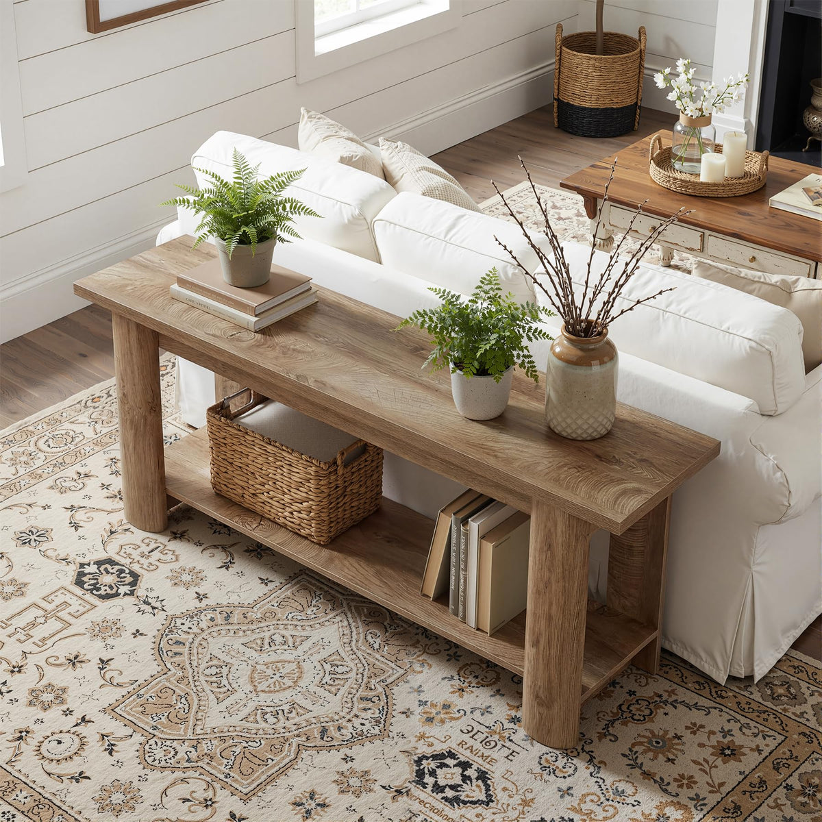 65 Inch Rustic Brown TV Stand W96273