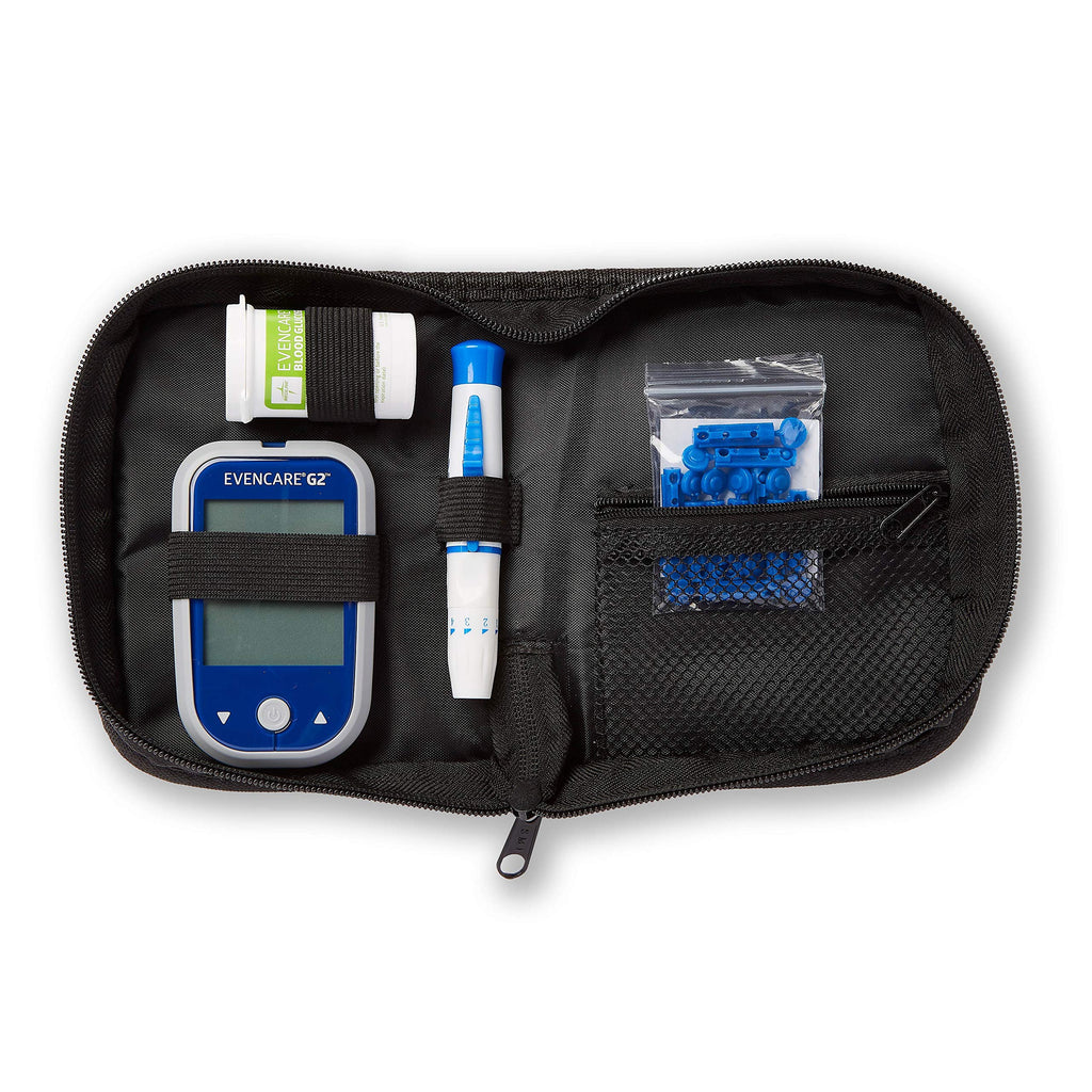 Blood Glucose Monitor Starter Kit with Lancing Device, Lancets, Test Strips, Carrying Case J958