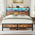 Queen Bed Frame with 4 Drawers I257