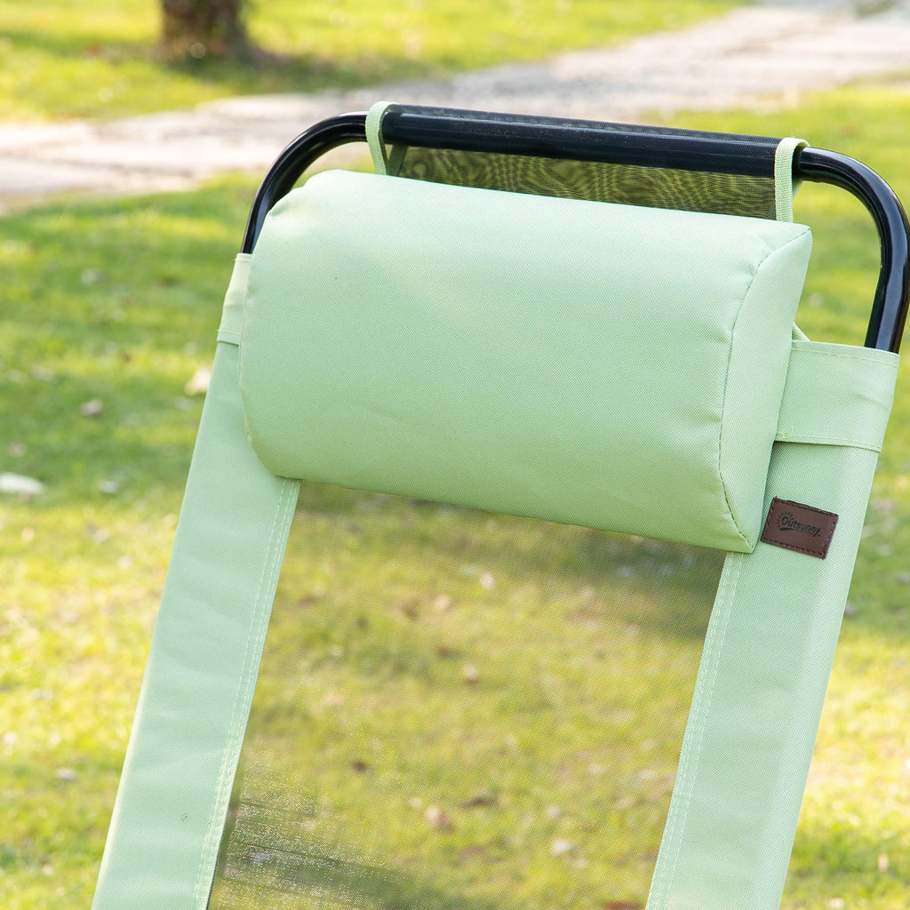 Folding Patio Dining Chairs Set of 2 Green E299055