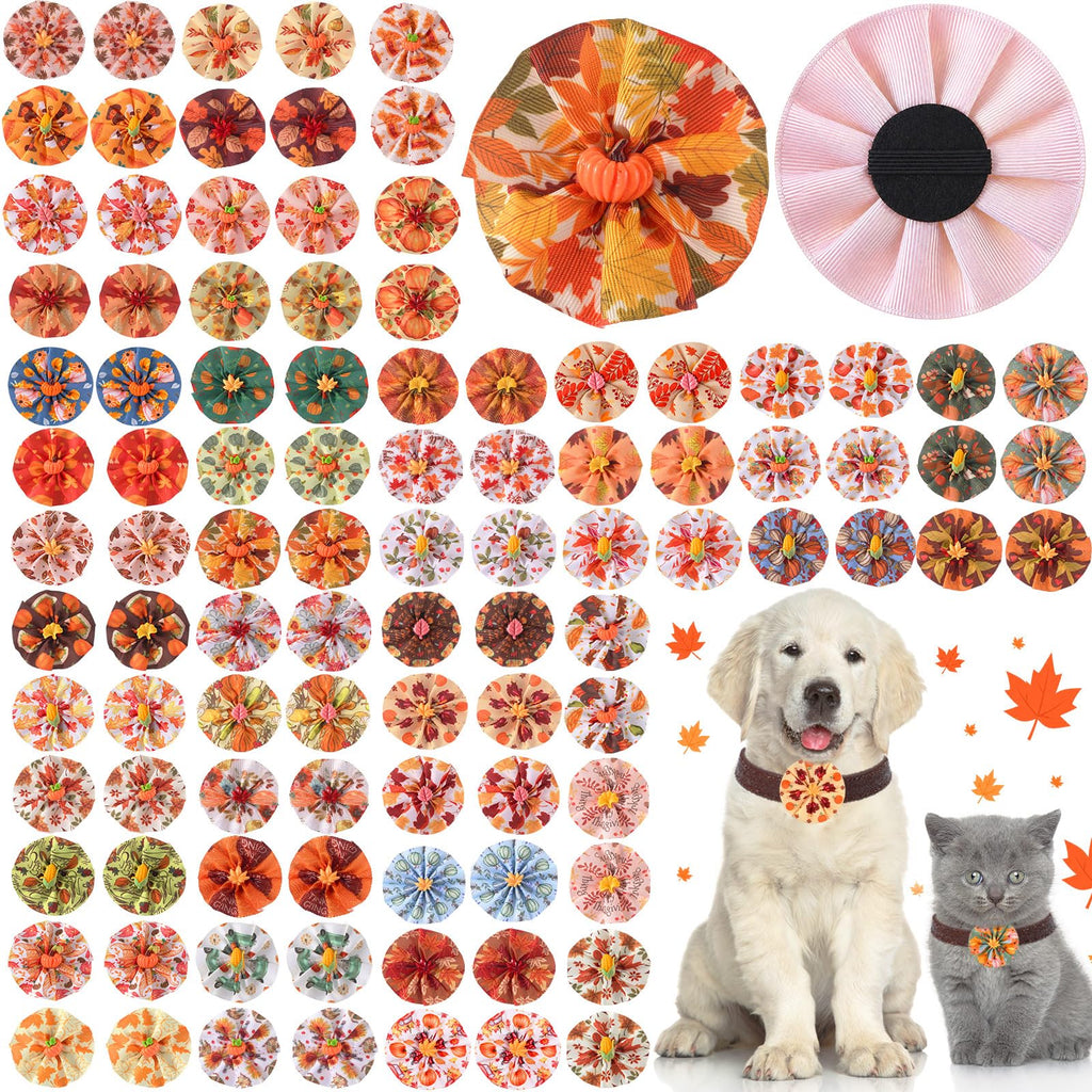 100 Pcs Pet Collar Flowers Charms N59437
